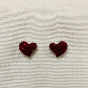 Swarovski Red Crystal Heart Studs